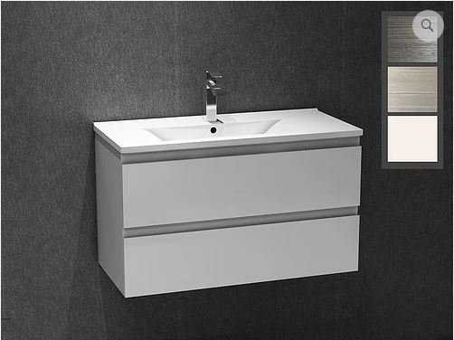 Rohm White Wall Hung Vanity With, Double Bathroom Vanity Nz