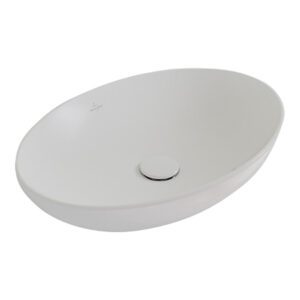Villeroy & Boch Loop Slim 560 Oval Vessel Basin | Stone White
