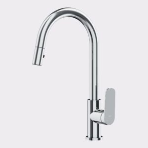 Argent Pace 2.0 Kitchen Mixer with Pull Out Spray - Chrome