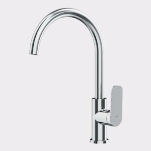 Argent Pace 2.0 Gooseneck Kitchen Mixer - Chrome
