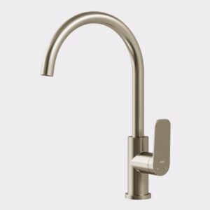 Argent Pace 2.0 Gooseneck Kitchen Mixer - Brushed Nickel